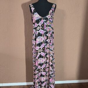 Show Me Your MuMu Pink and Purple Boho Maxi Sundress Size M